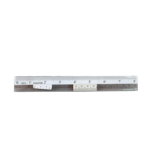 REGLA TRANSP  8"  IRROMPIBLE