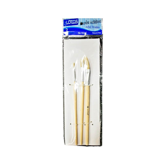PINCELES SET 3 PCS FIBRA NATUR