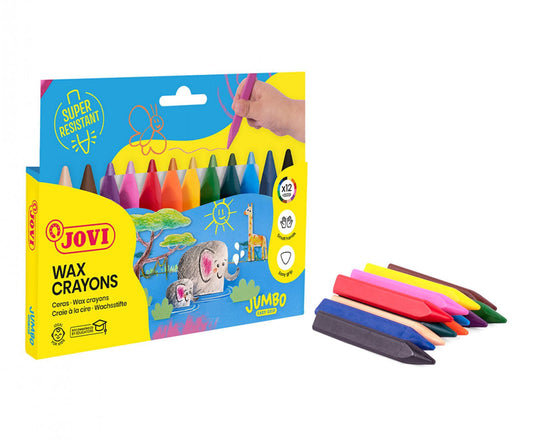 LAPIZ DE CERA JUMBO EASY GRIP12/1