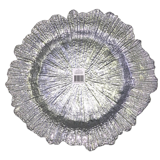 PLATO BASE 13" PLATEADo BORDE