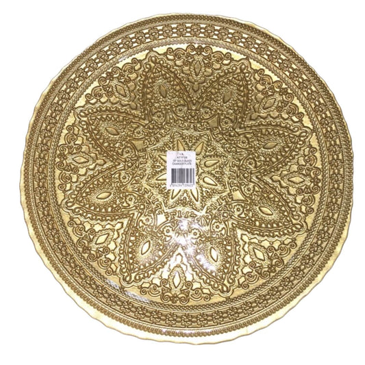 PLATO BASE 13" DORADO DISENO