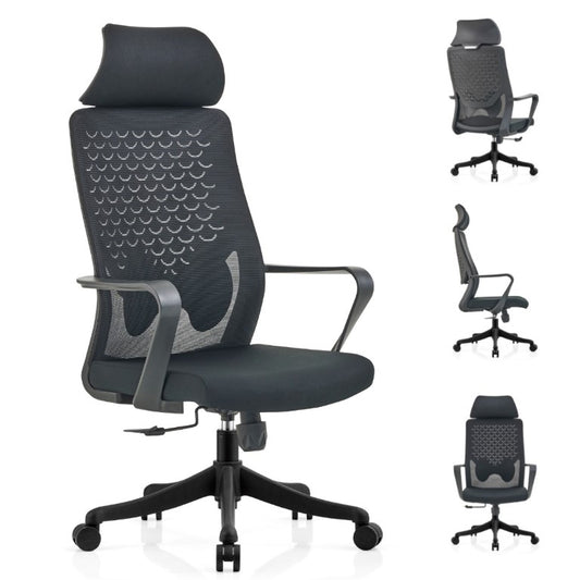 SILLA P/OFICINA NEGRA BASE NEG
