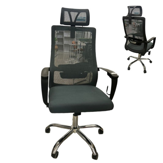 SILLA P/OFICINA GRIS OSCURO