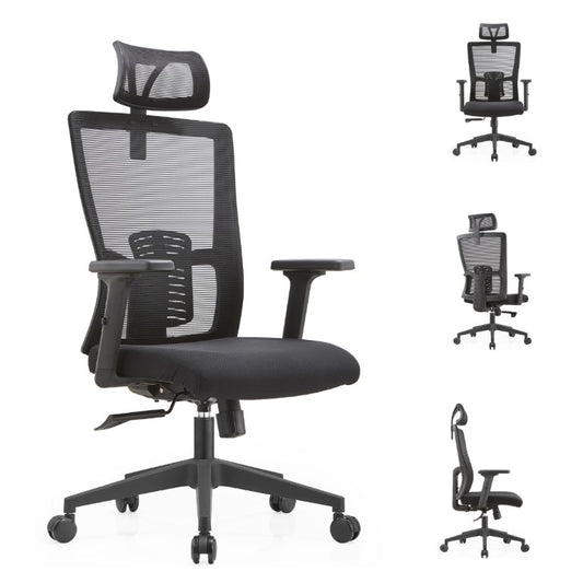 SILLA P/OFICINA NEGRA AJUSTABL
