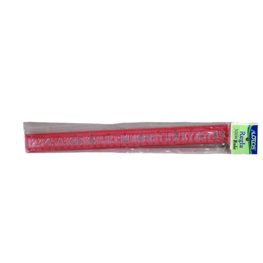 REGLA 12" C/LETRA LOTOS