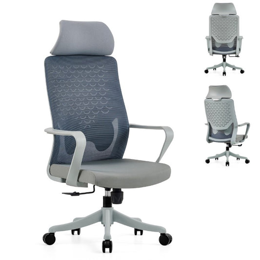 SILLA P/OFICINA GRIS OSC B/NEG