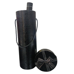 ENVASE PARA BOTELLA REDONDO NEGRO 12*12