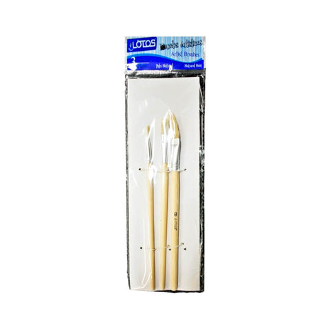 PINCELES SET 3 PCS FIBRA NATUR