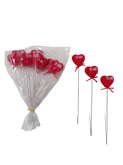 CORAZONES ROJO 3.5cm x 12 PCS.