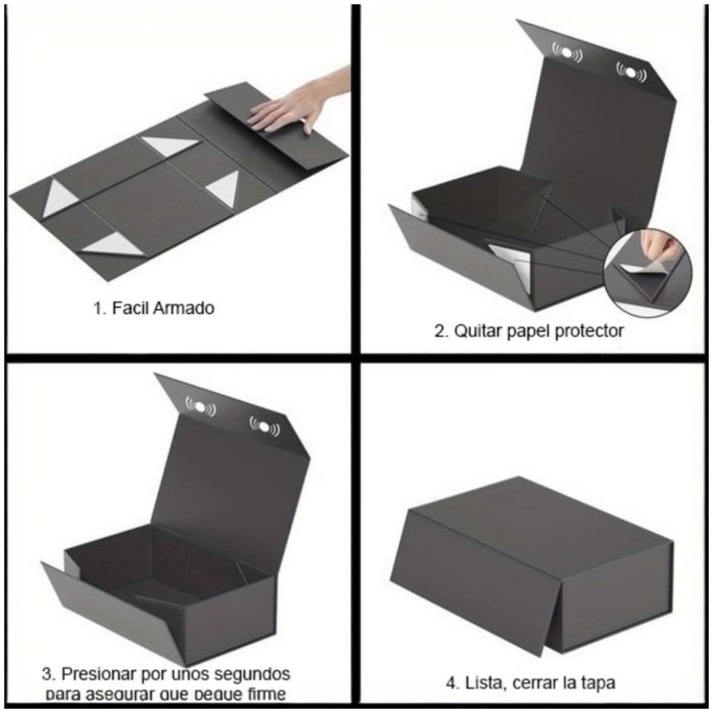 CAJA IMANTADA PARA REGALO  NEGRA