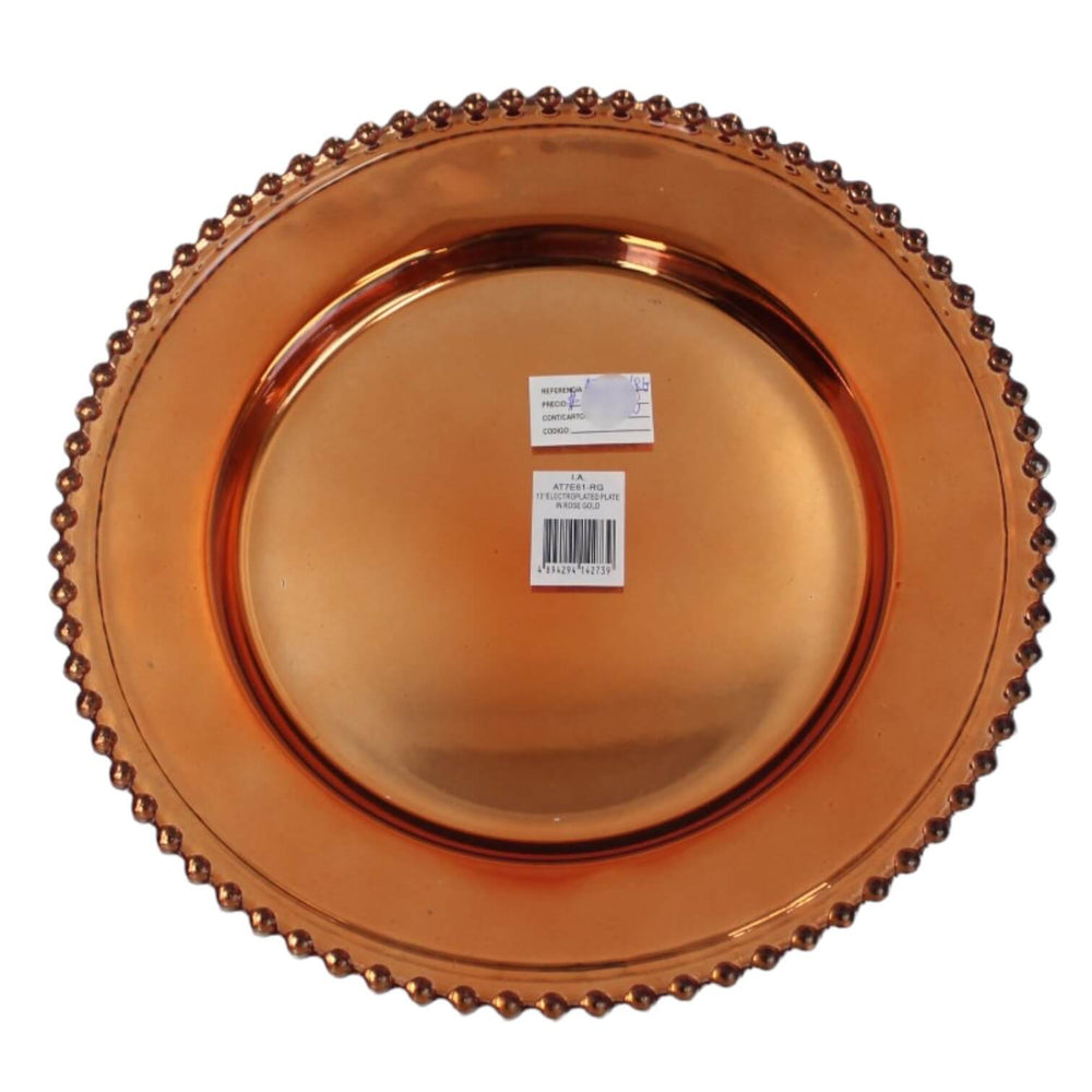 PLATO BASE 13"  BEAD ROSE GOLD