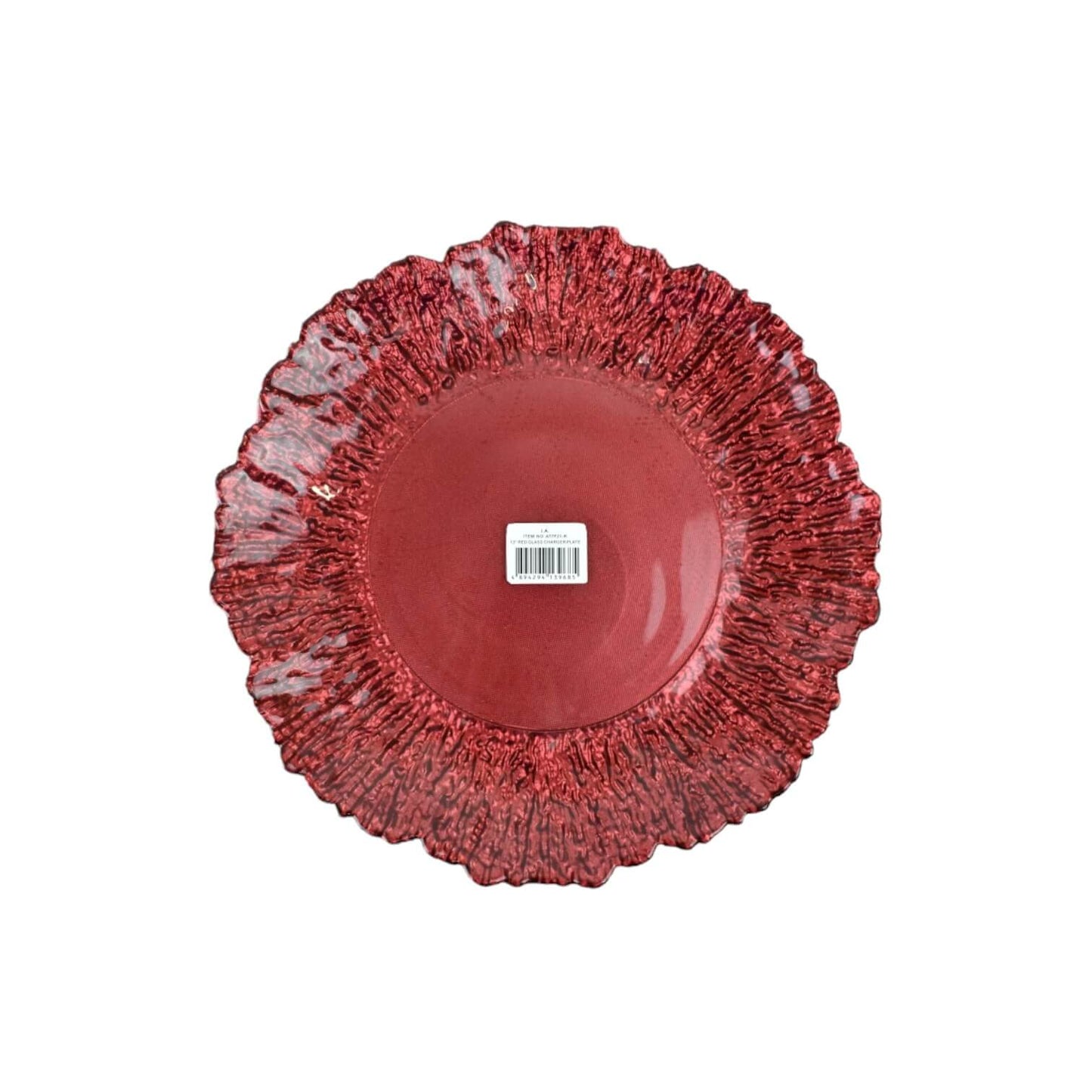 PLATO BASE 13" ROJO CONCHA