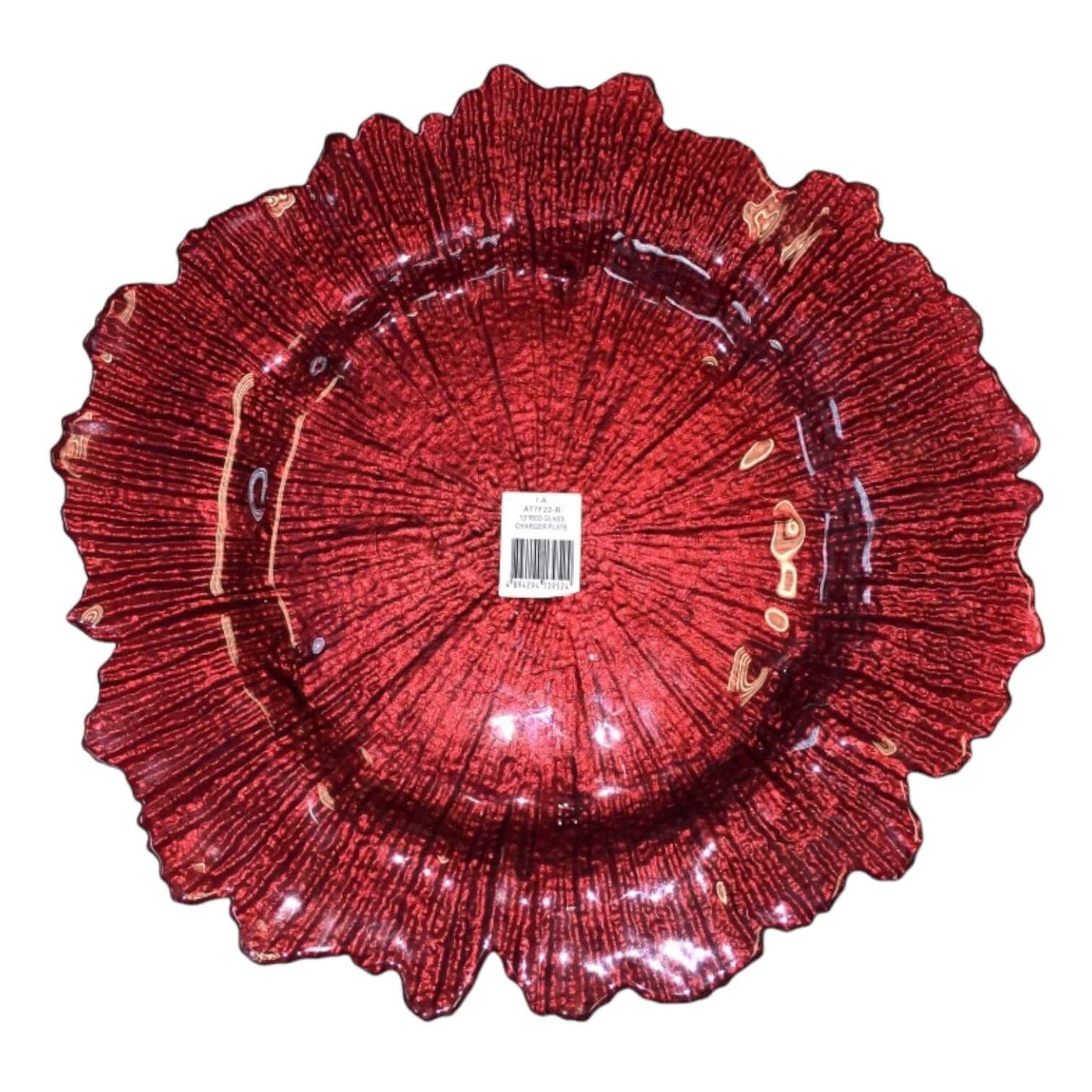 PLATO BASE 13" ROJO  BORDE COR