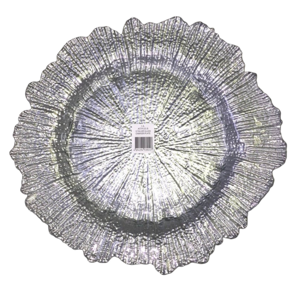 PLATO BASE 13" PLATEADo BORDE