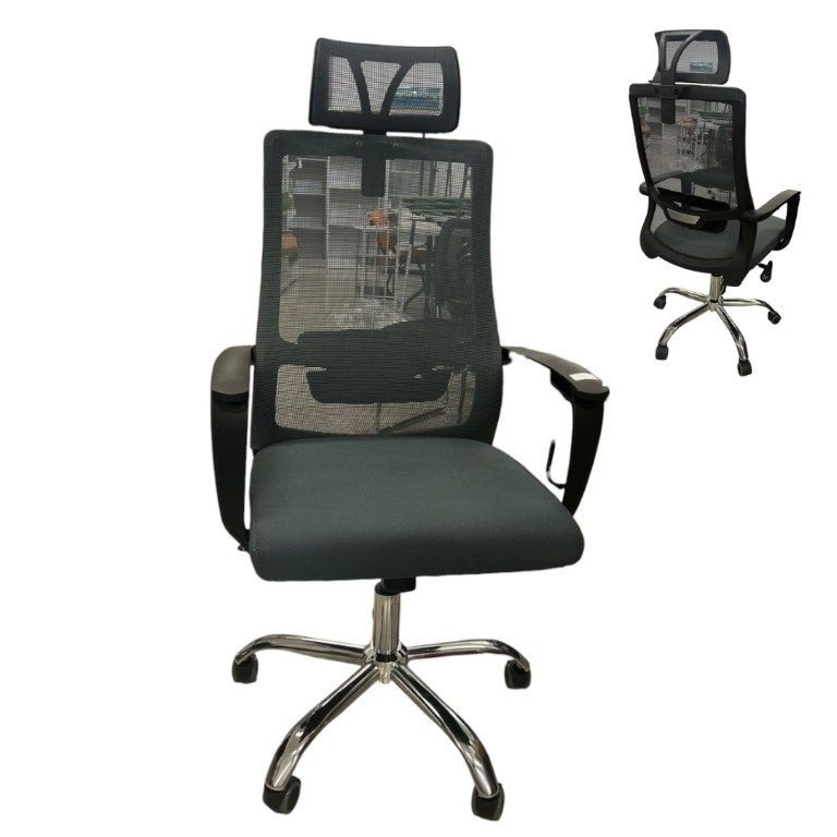 SILLA P/OFICINA GRIS OSCURO