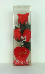 CORAZON DE FOAM C/3 ROSAS PVC