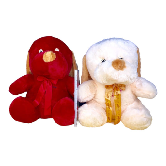 PELUCHE PERRO 40cm CREMA-BLANC