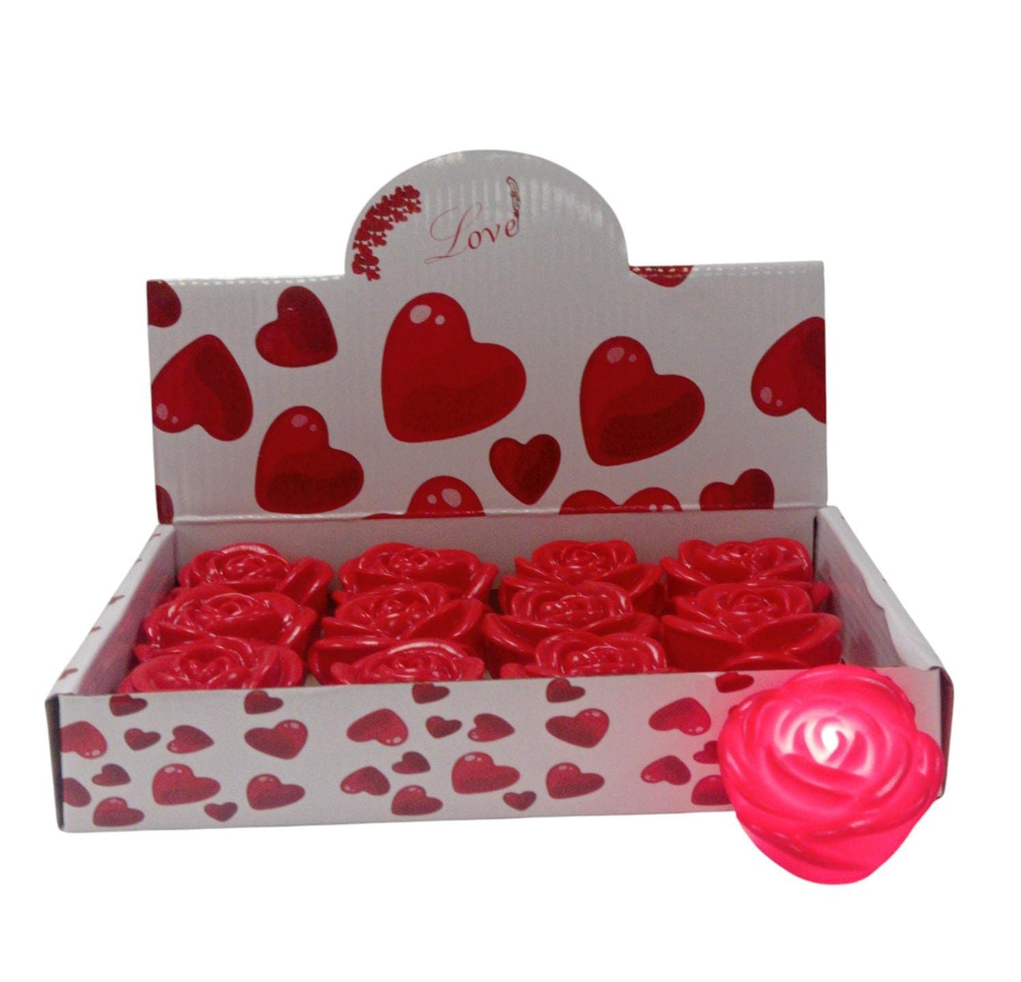 ROSA  C/LUZ 6cm