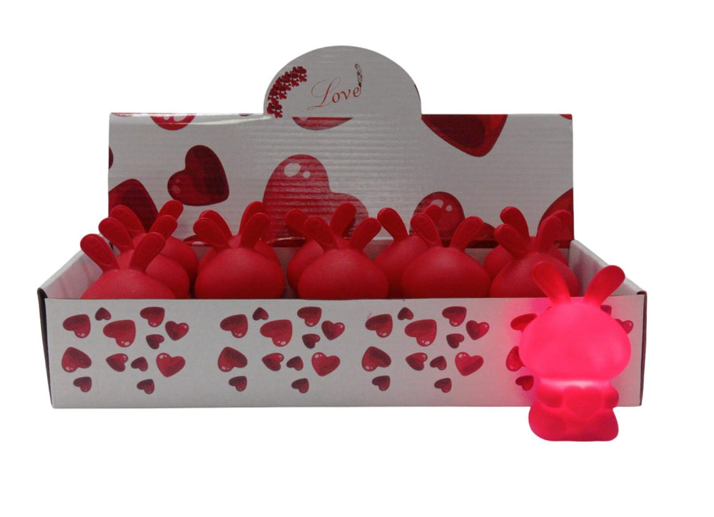 CONEJO 6-6.5cm C/LUZ, ROJO