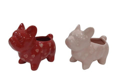 PERRO MACETERO C/CORAZON 15X7X