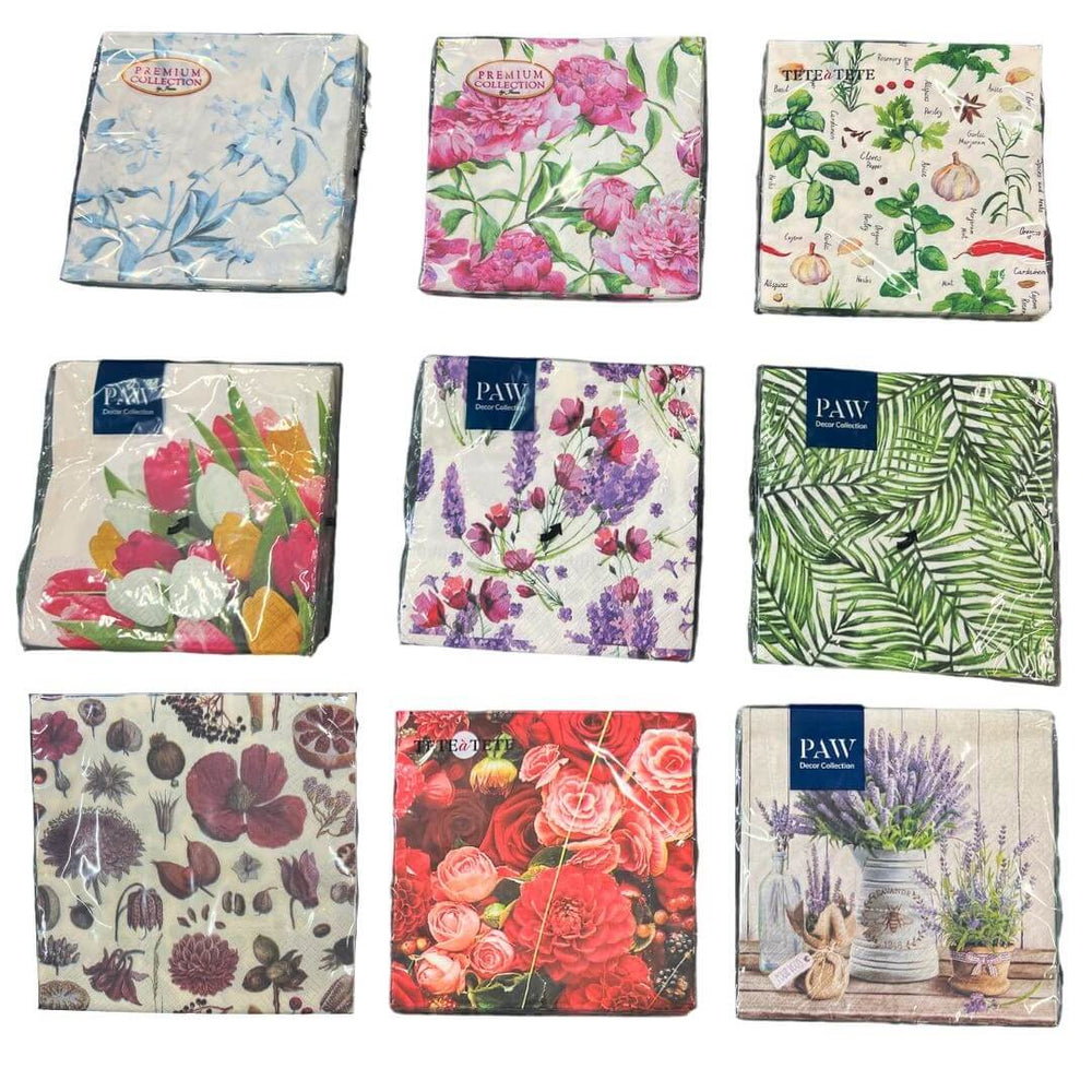 SERVILLETAS 20/1 33x33CM FLORE
