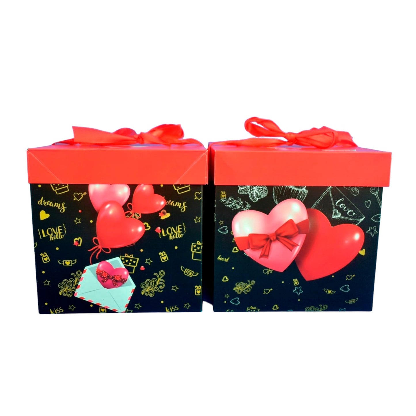 CAJA PAPEL CORAZ 15X15X15cm