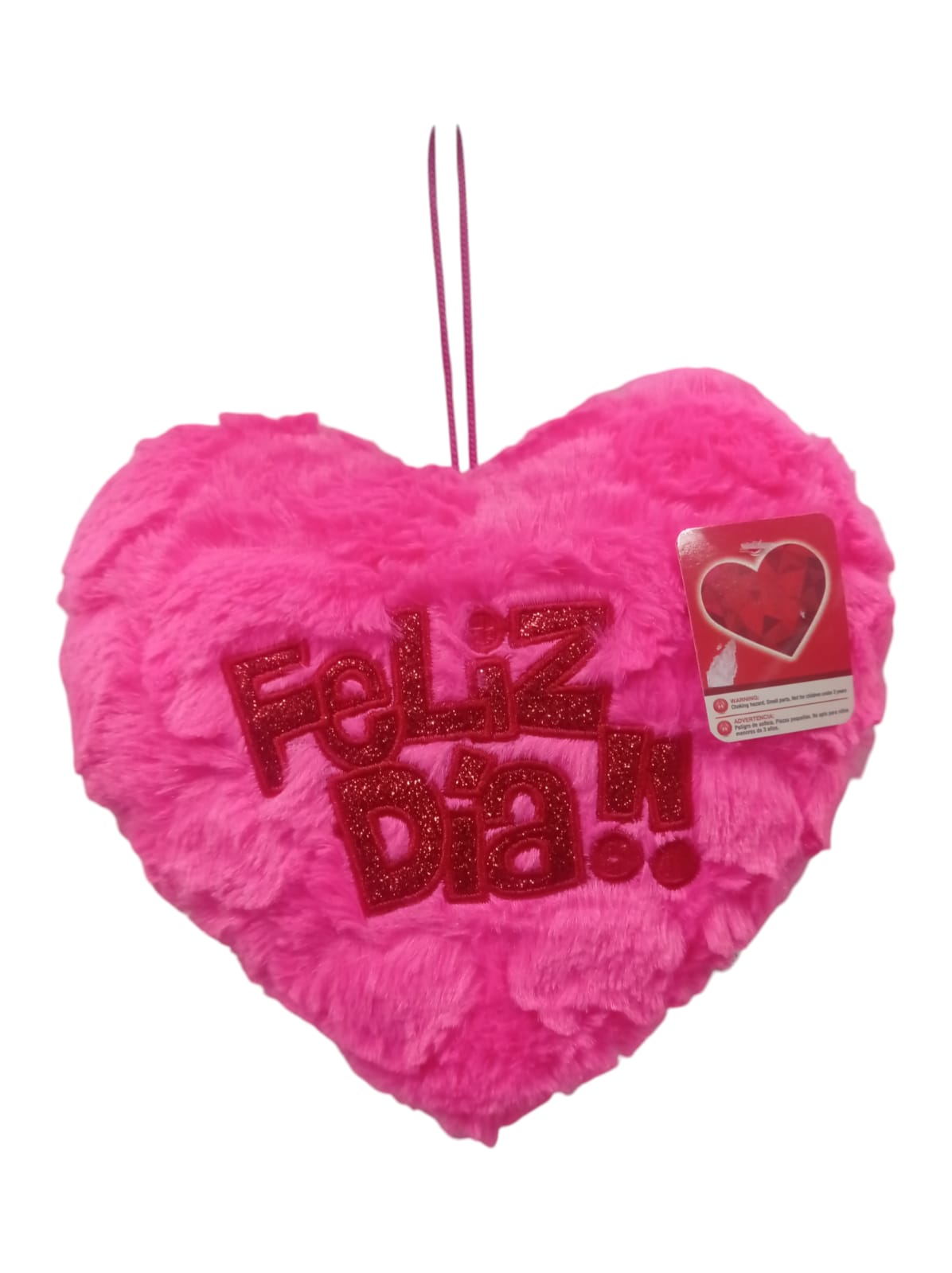 CORAZON FELIZ DIA 20X20cm ROSA