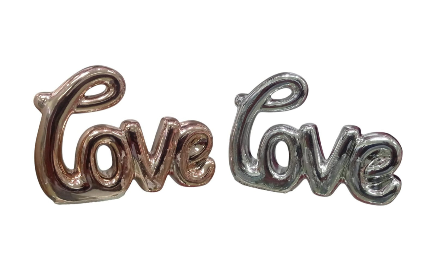 ADORNO  "LOVE" 3 COL CERAM 10.